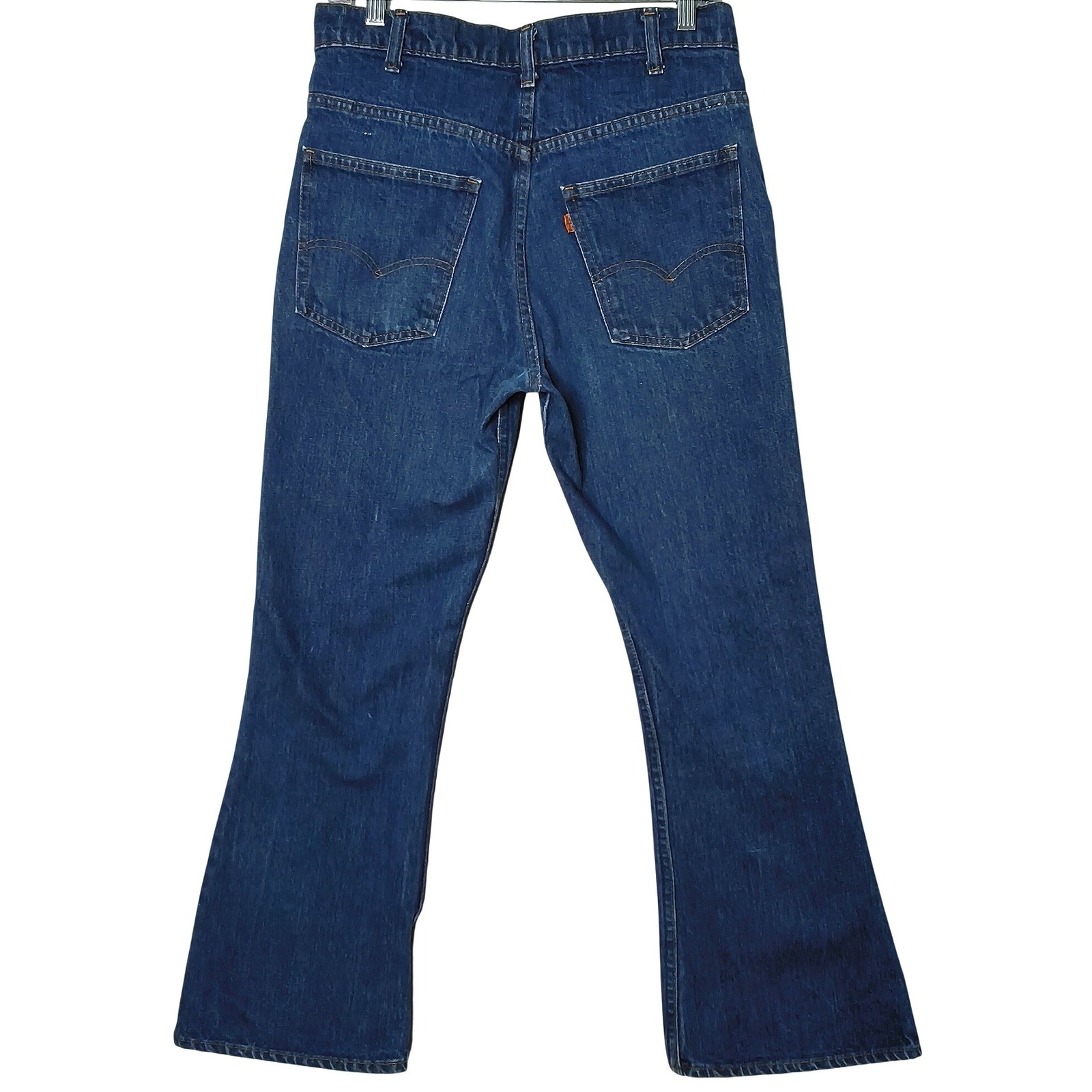 Vintage 70s Levis 646 Bell Bottom Jeans Mens 29x28 Blue Orange Tab Flare 1978